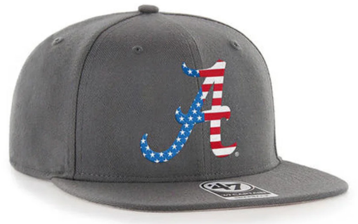'47Brand NCAA Alabama Crimson Tide Stars & Stripes 4th of July Gray Snapback Hat
