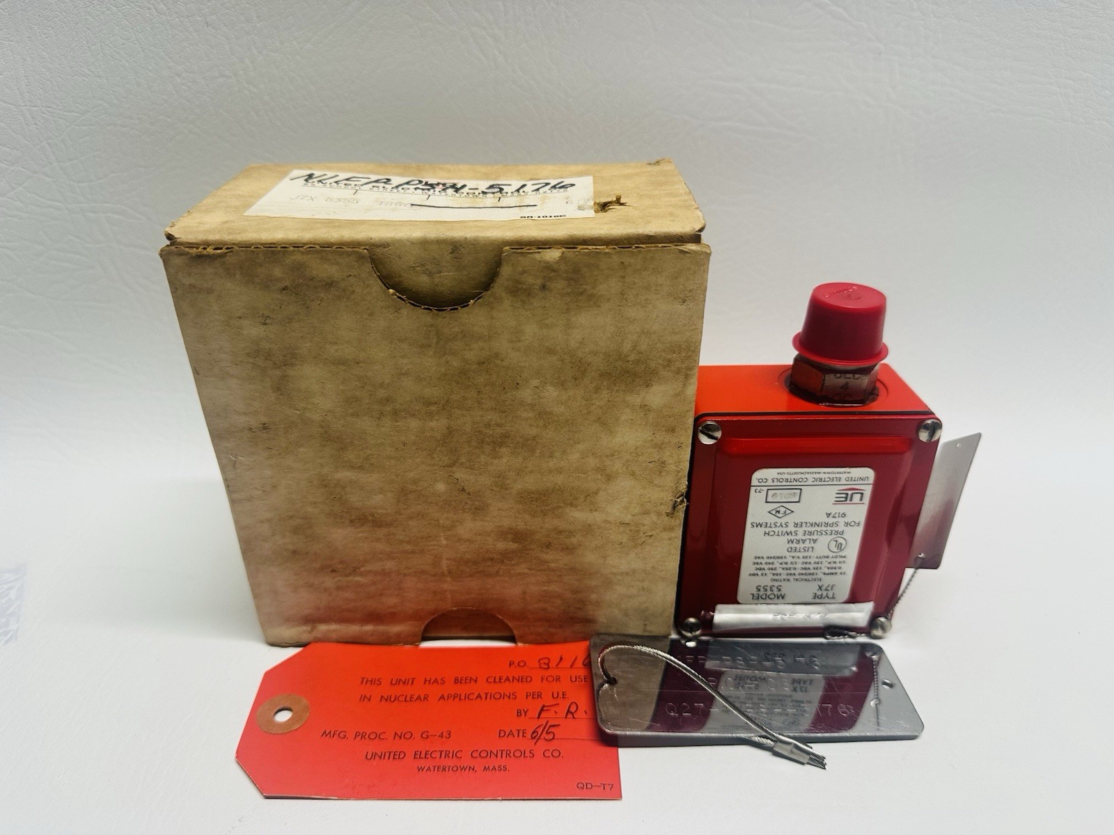 NEW United Electric J7X 5355 Alarm Pressure Switch