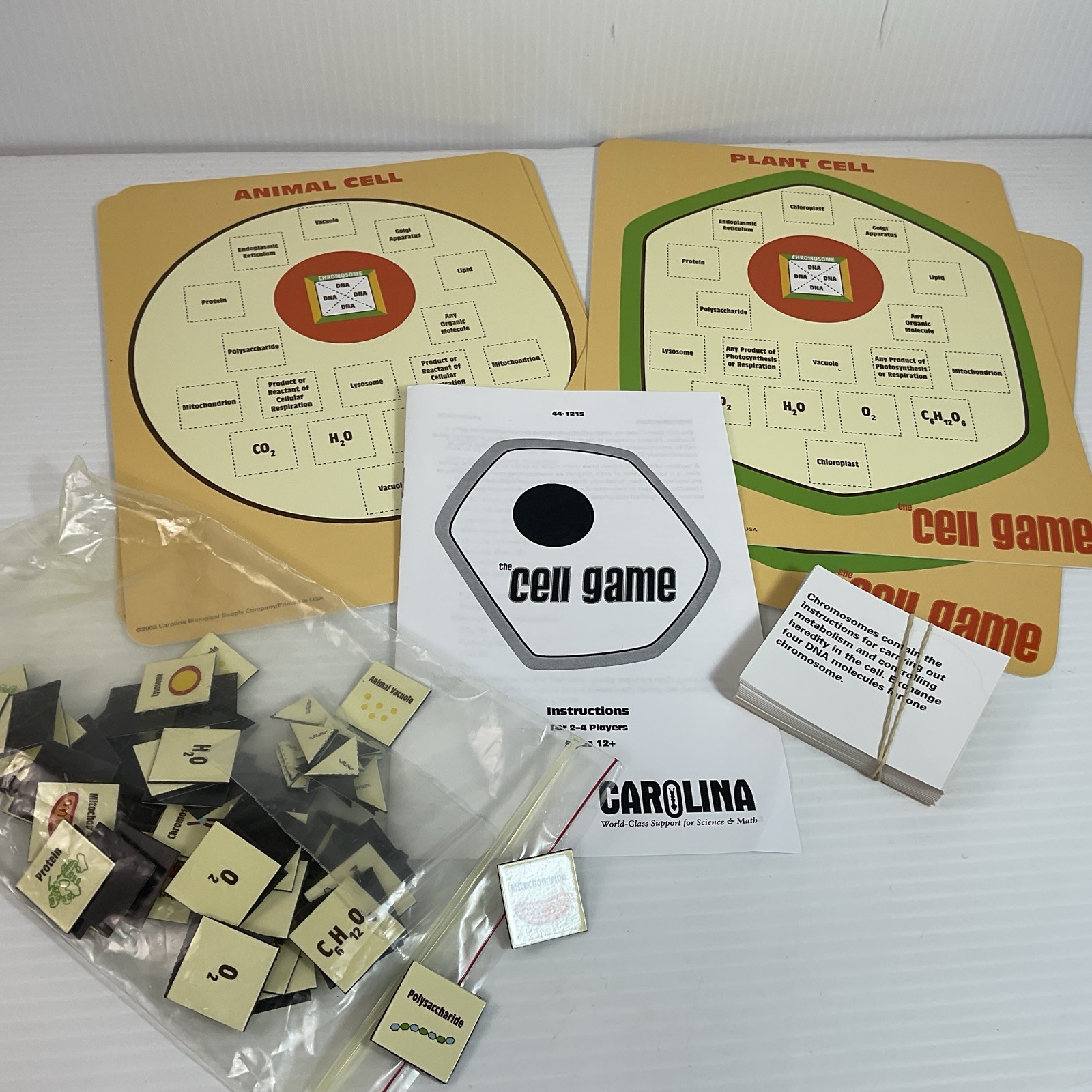 Biology-The Cell Game-2006-Carolina Biological Supply-Structure-Function