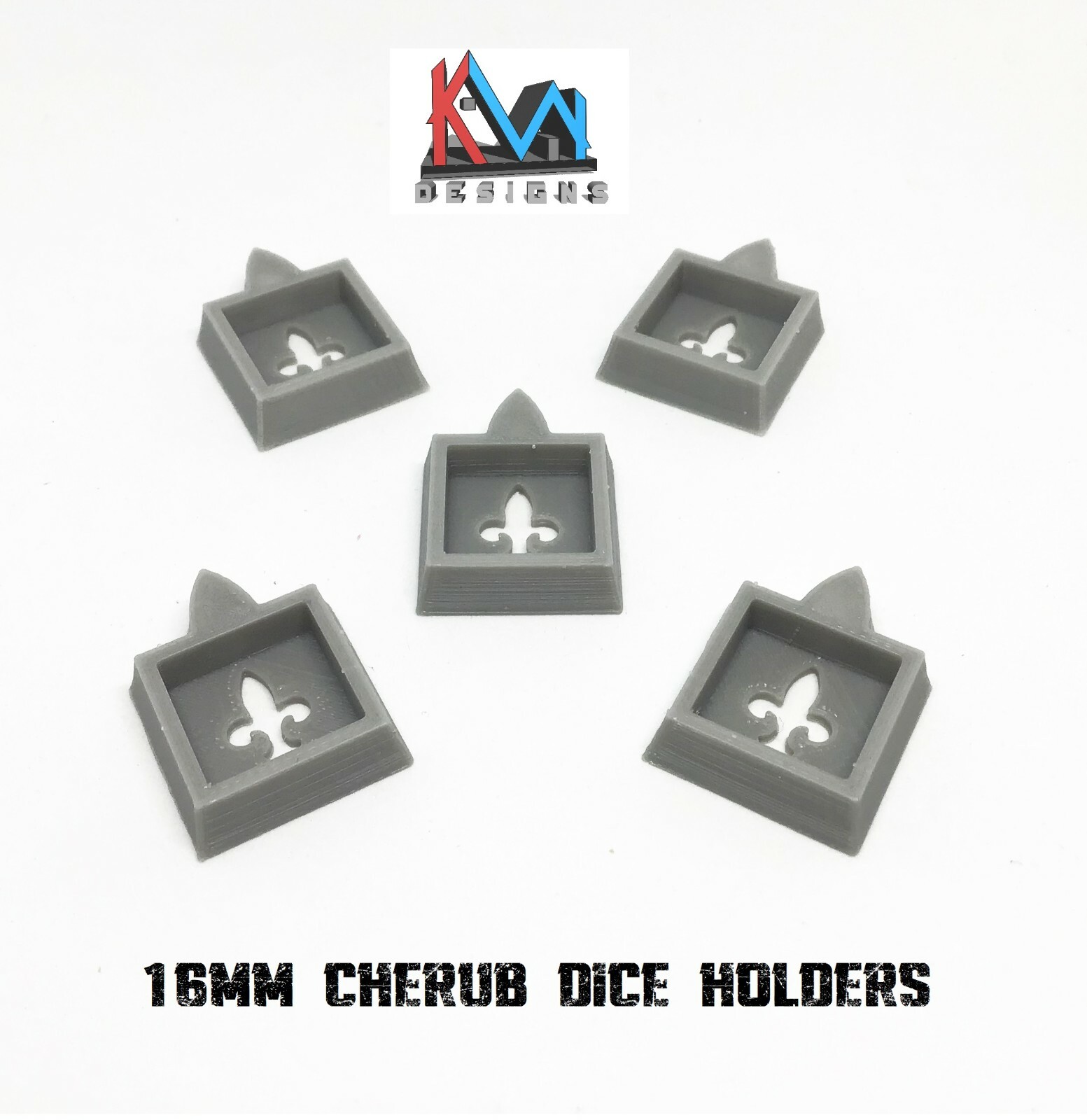 3D Printed - Battle Sorority 16mm Cherub Dice Holders (Set of 5)