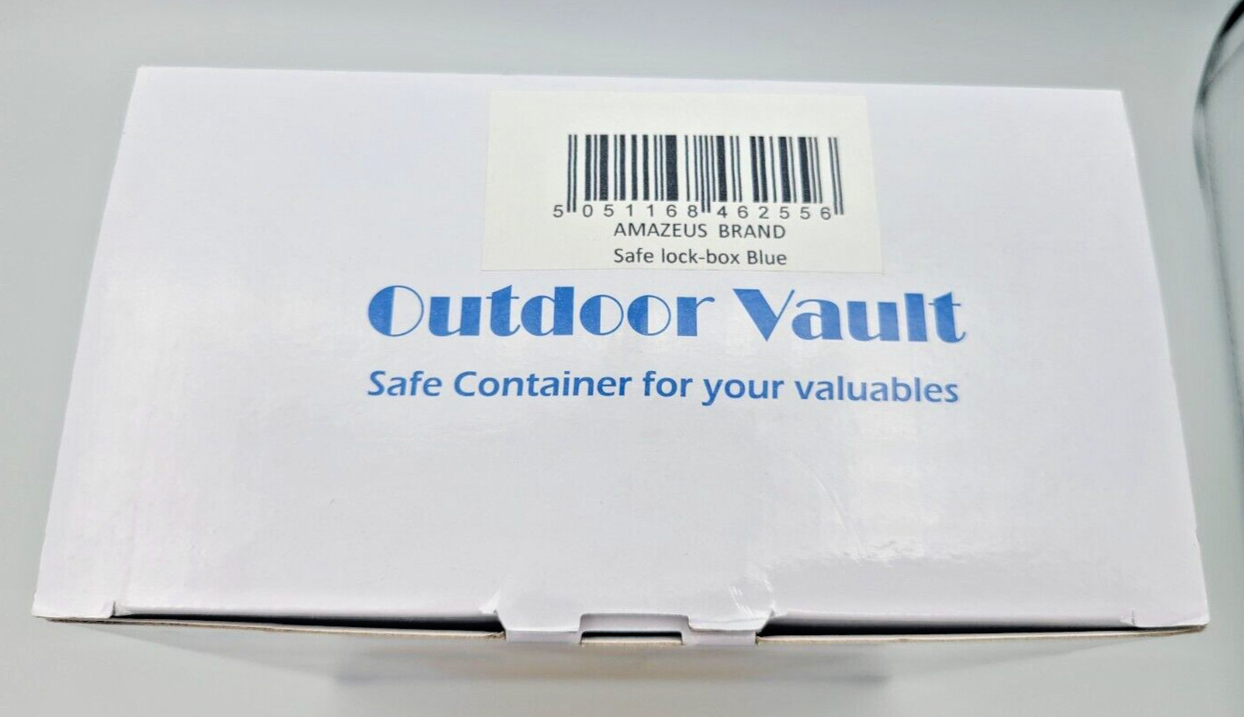 Lock Box Portable Travel Beach Security Lock Box 3 digit Combination Lock-Blue.