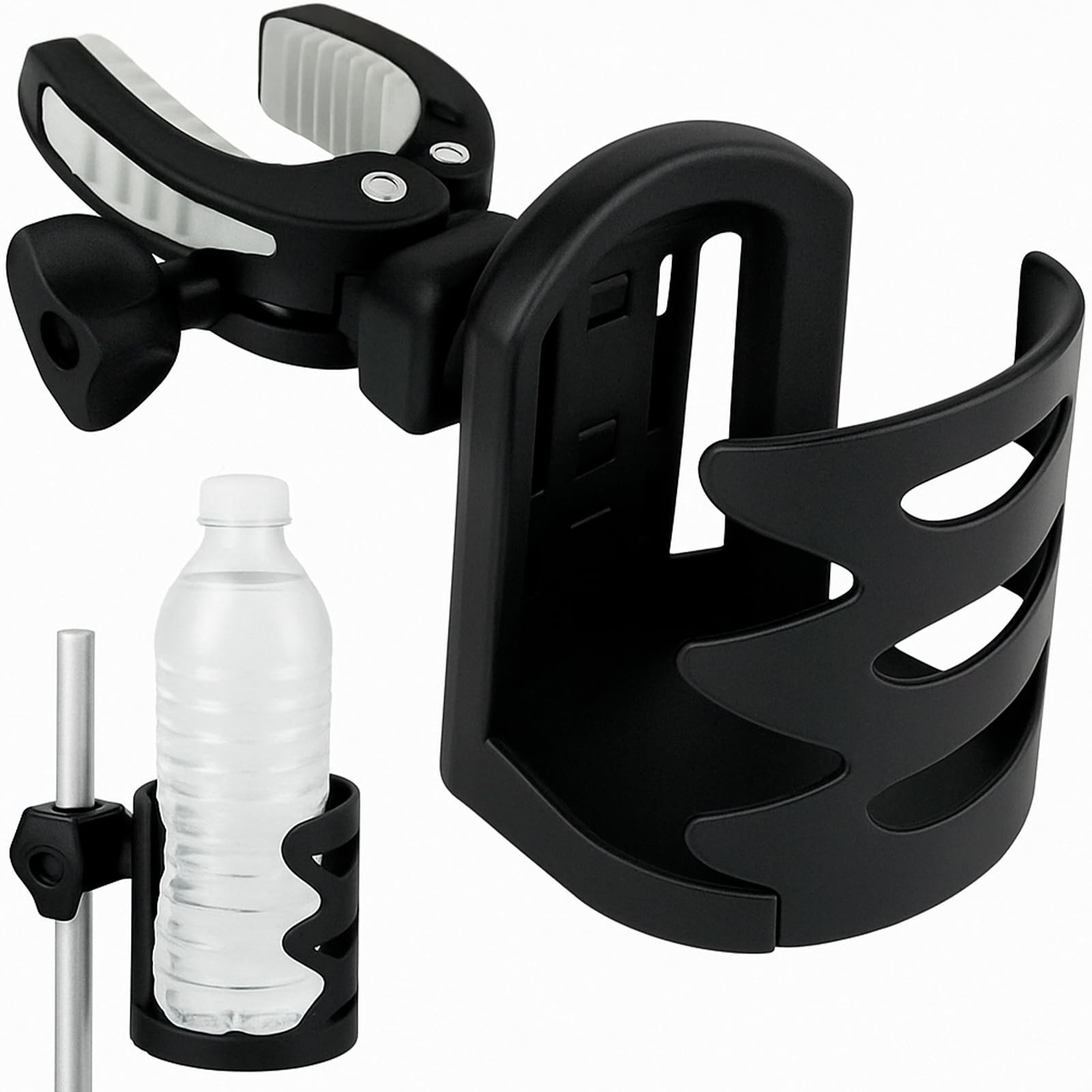 Vive Cup Holder for Walker, Wheelchair, 1 Count (Pack of 1), Black