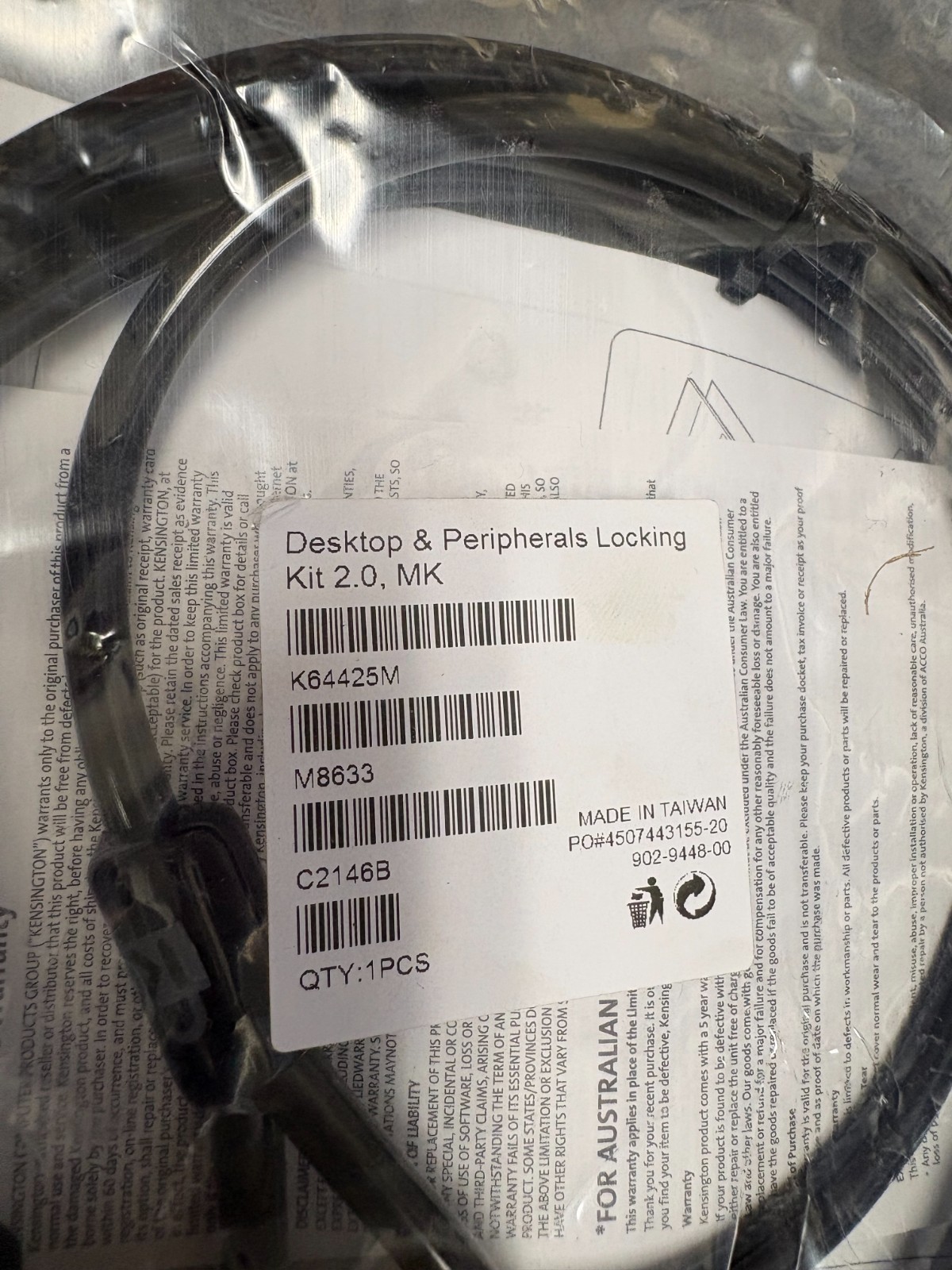 Kensington Desktop & Peripherals Locking Kit 2.0(K67990US)