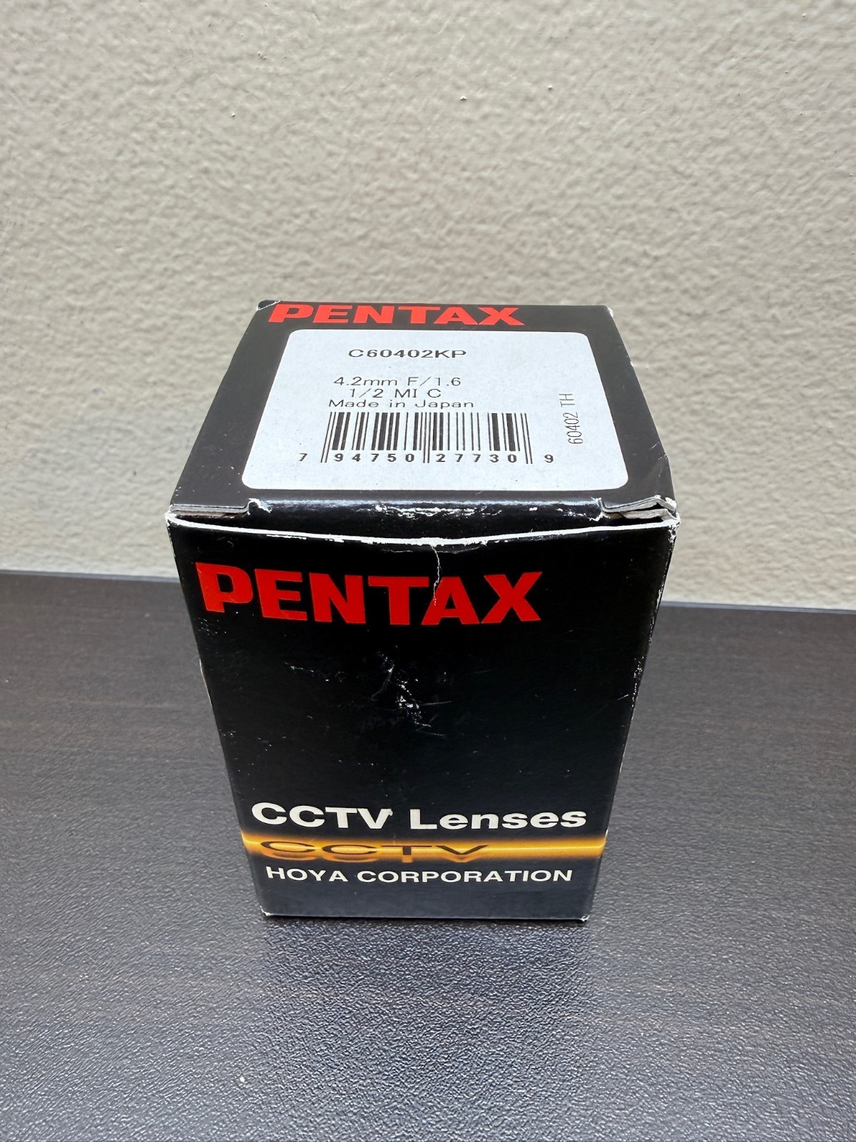 New Pentax CCTV Lens C60402KP 4.2mm F/1.6 1/2 MI C