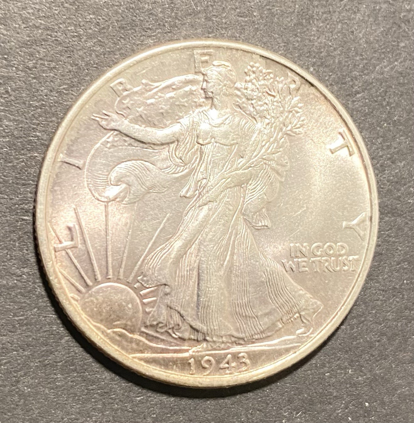 1943 P Walking Liberty Half Dollar Frosty White MS UC