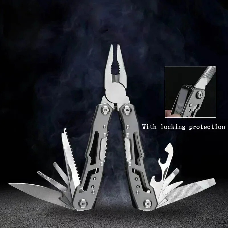 Keychain Pocket Multitool Pliers Knife Screwdriver Tool Camping Mini Compact EDC