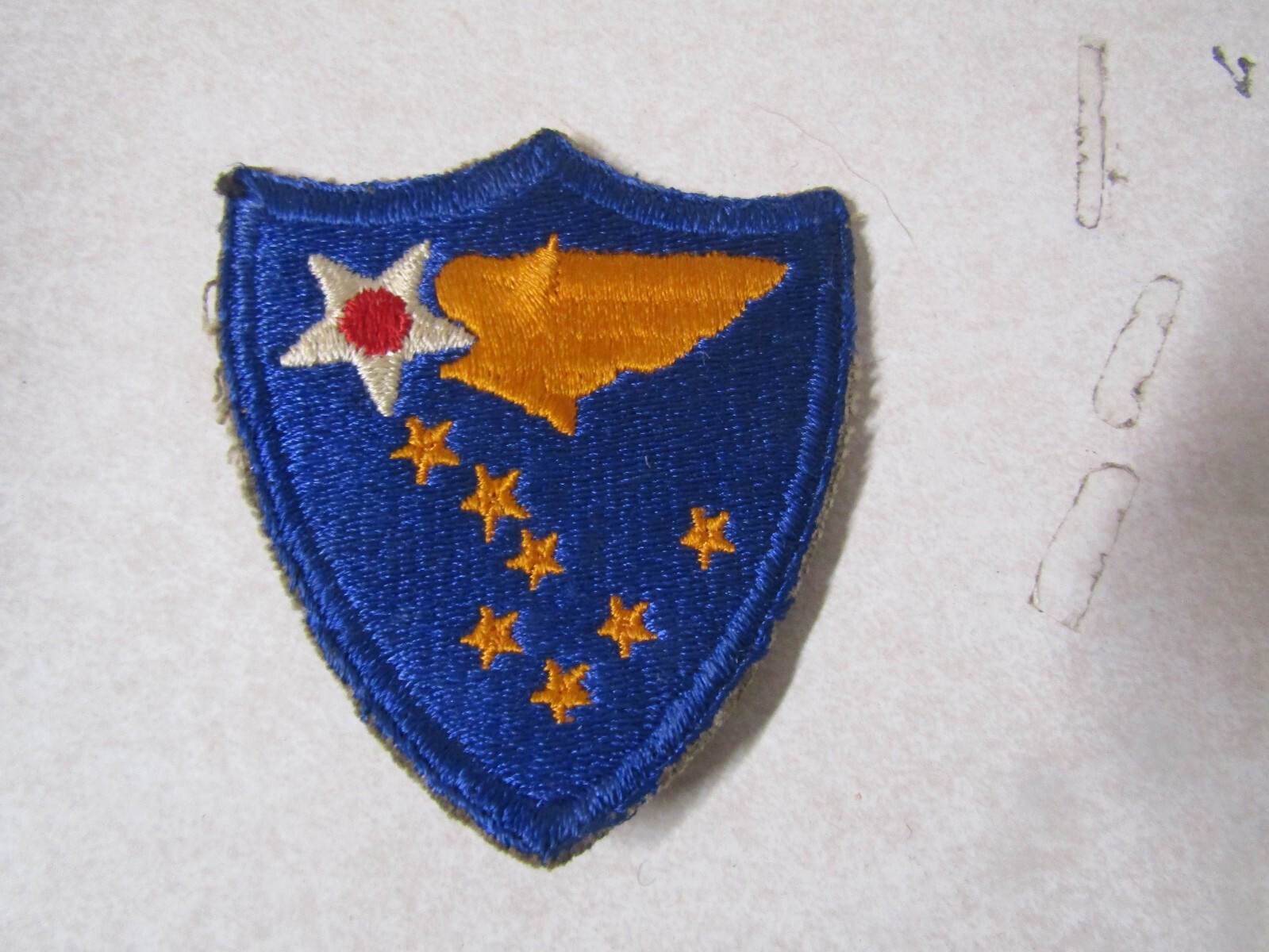 MILITARY PATCH OLD ORIGINAL WW2 ERA US ARMY ALASKAN AIR COMMAND #2