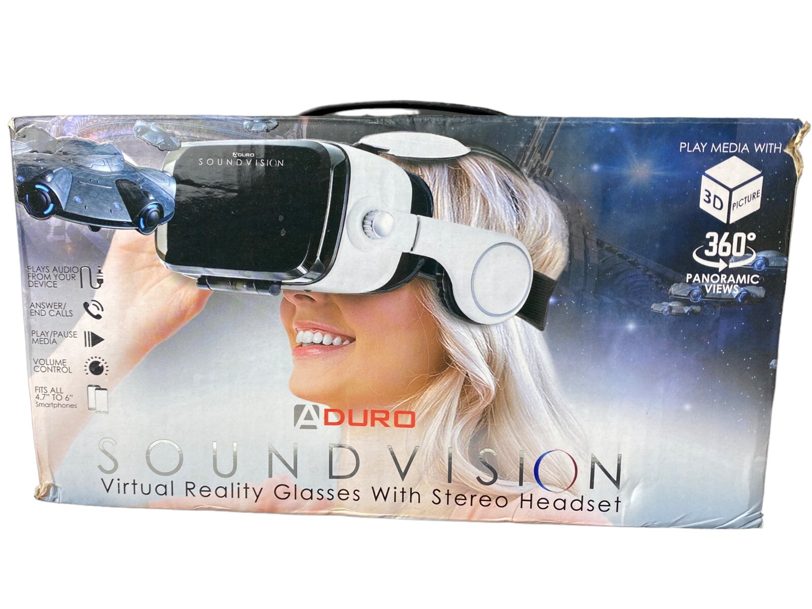 Aduro SoundVision Virtual Reality Glasses for 4.7 to 6 in Universal Smartphones