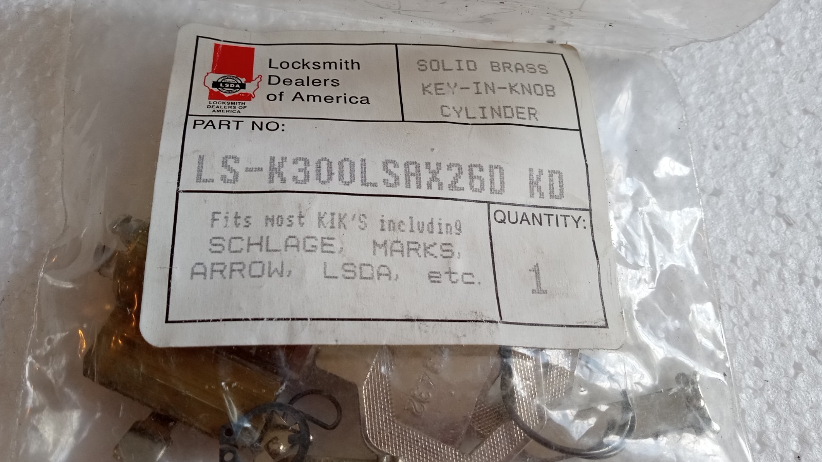 1Pc LSDA 5 Pin Key In Knob Cylinder Solid Brass (LS-K300LSAX26D KD universal use