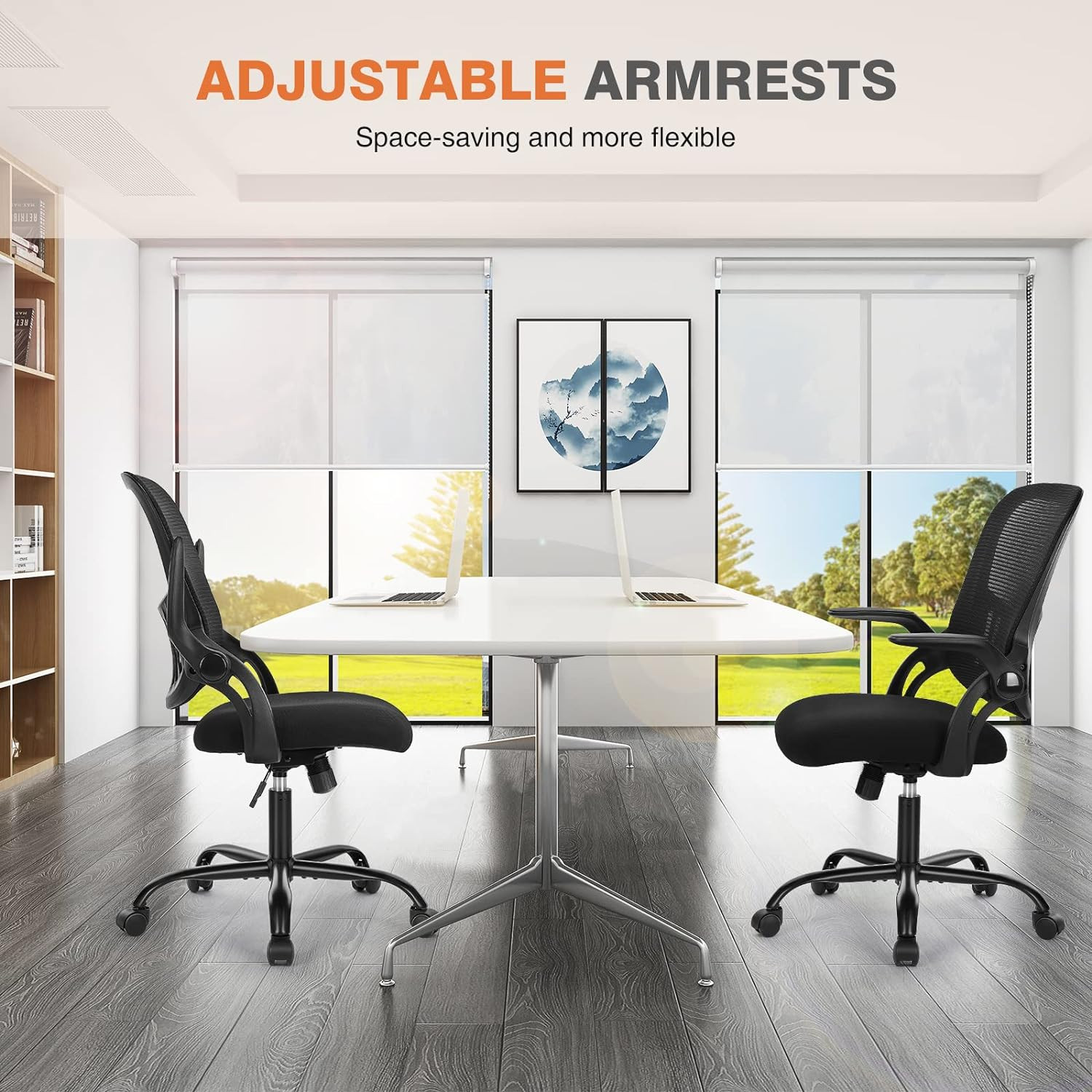Office Computer Desk Chair, Ergonomic Mid-Back Mesh Rolling Work Swivel Task Cha