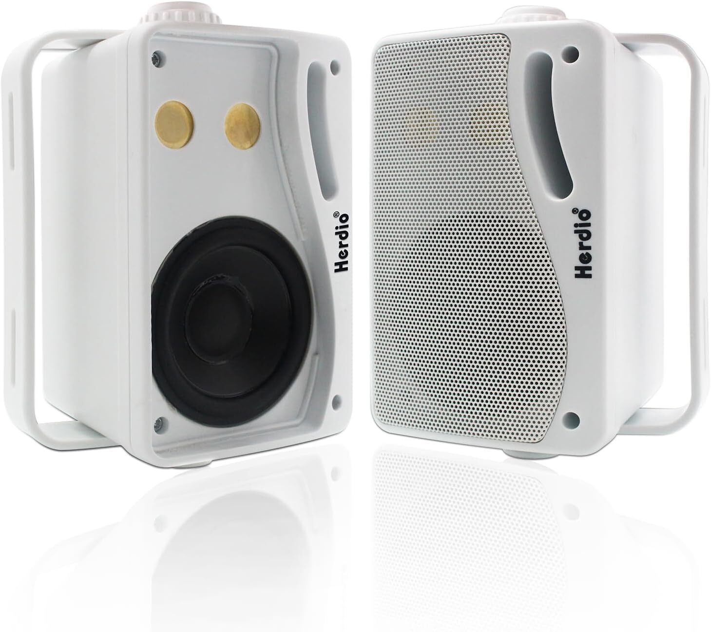 Herdio 3.5 Inch Outdoor Speakers Wired Waterproof 200W 3 Way Wall Mount Speakers
