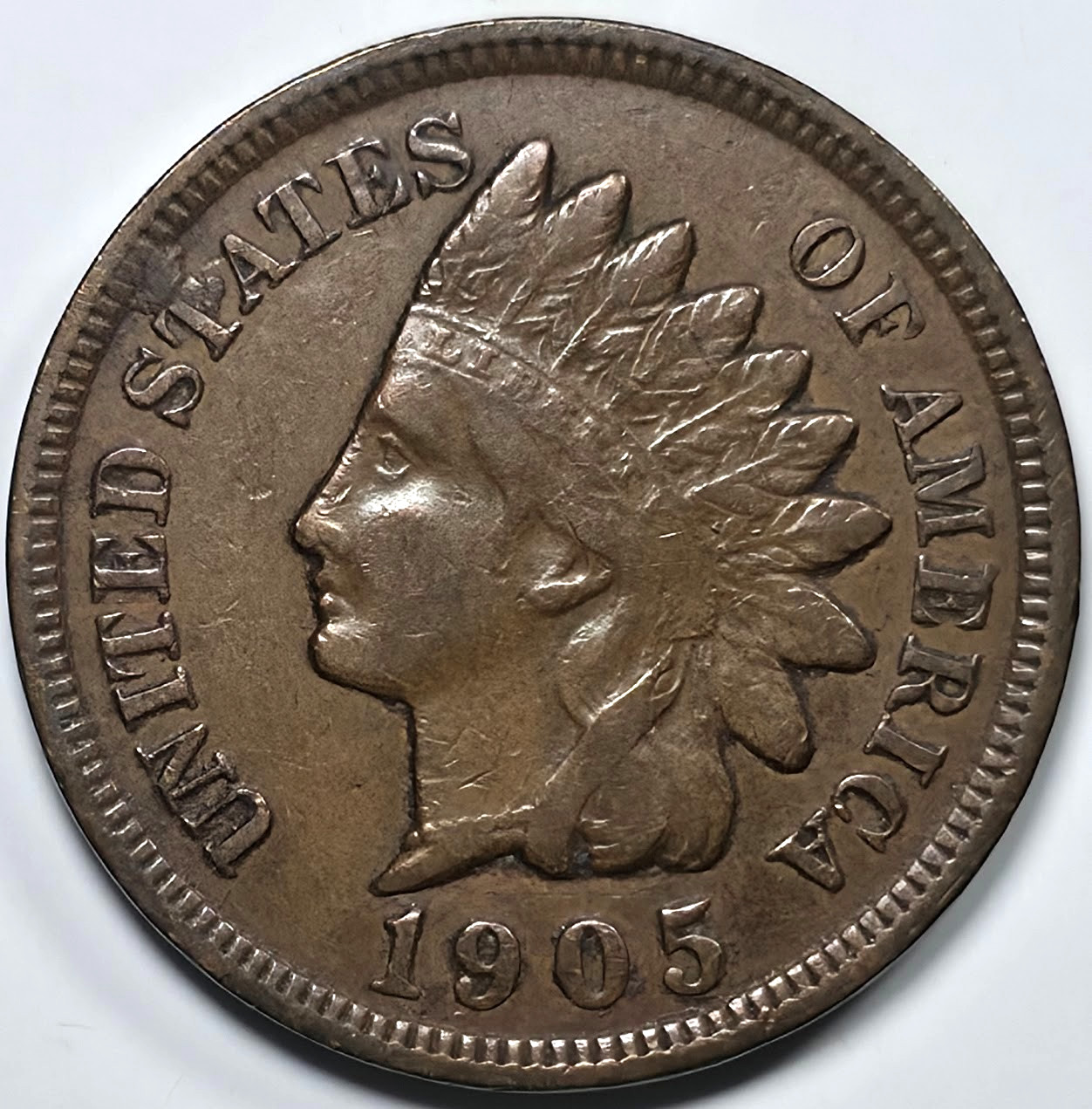 1905 INDIAN HEAD CENT 1C VF/XF CIRCULATED C208