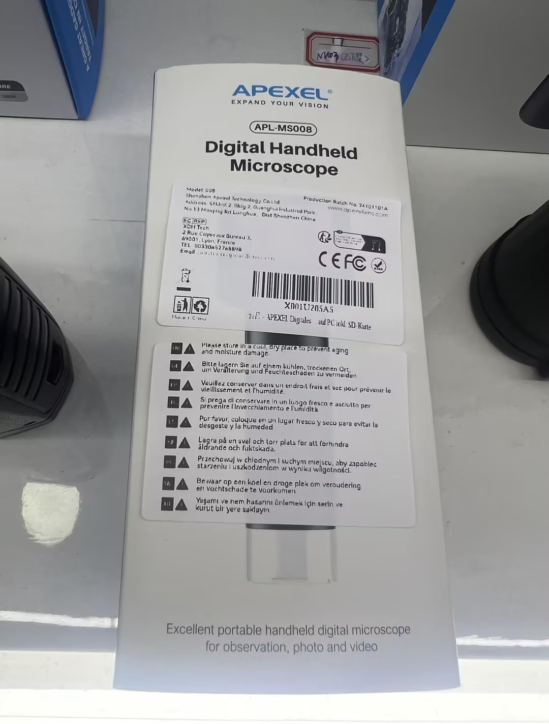 APEXEL 800X Handheld Digital Microscope with 2” LCD Screen, Pocket Portable Micr