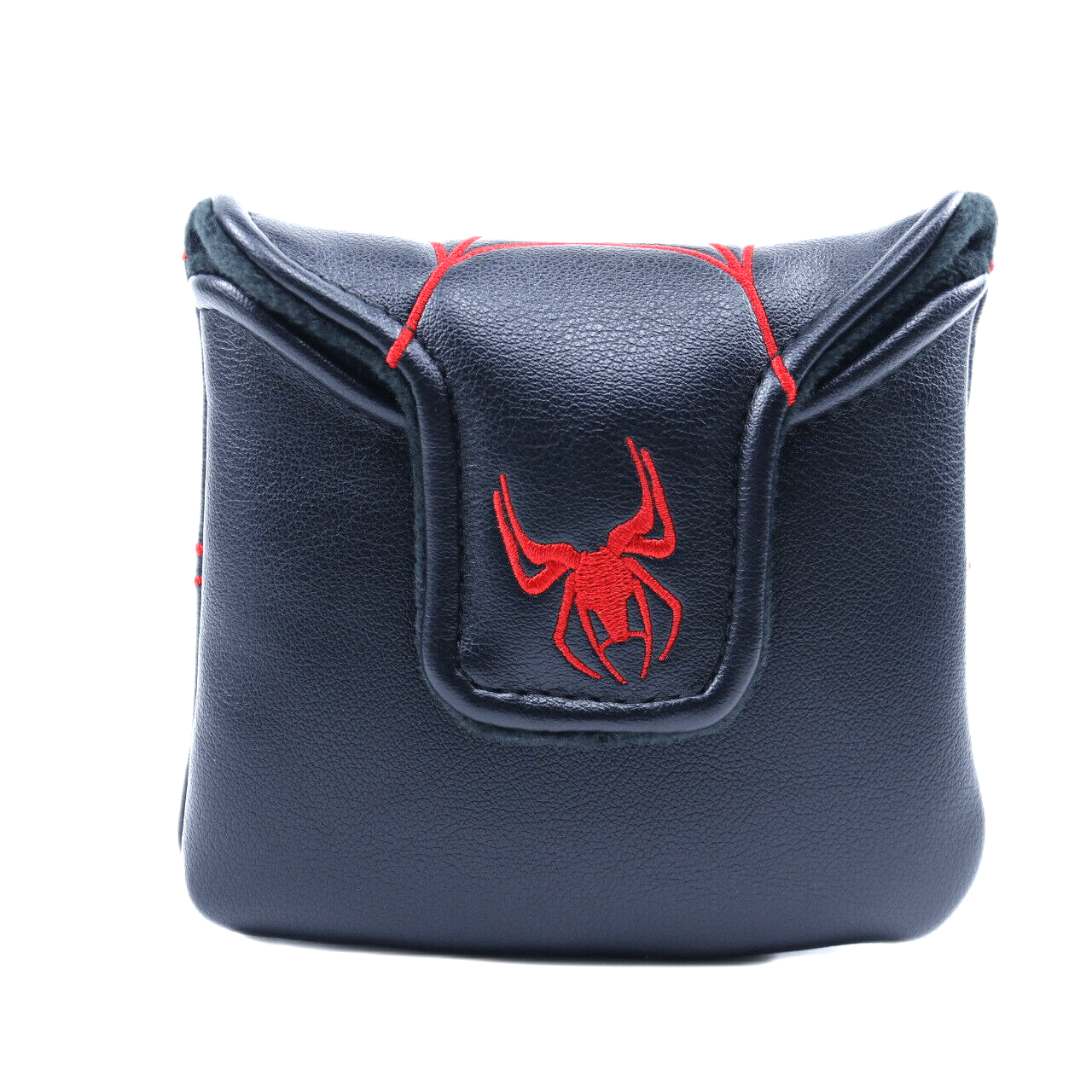 Black/Red Spider Golf Square Mallet Putter Headcover Magnet Cover for Taylormade