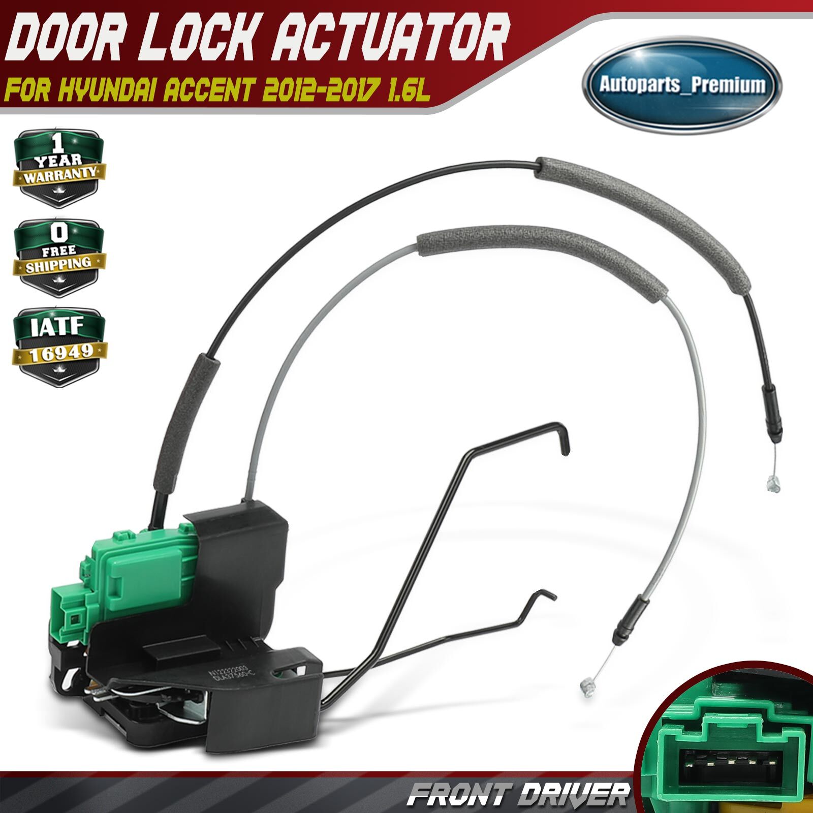 Front Driver Door Lock Actuator for Hyundai Accent 2012-2017 L4 1.6L 813101R130