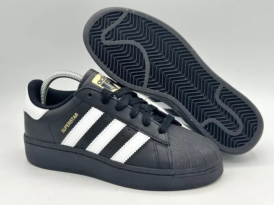 Adidas Superstar XLG Shoes IG9777 Core Black White Gold Mens New Sz 12.5, 13