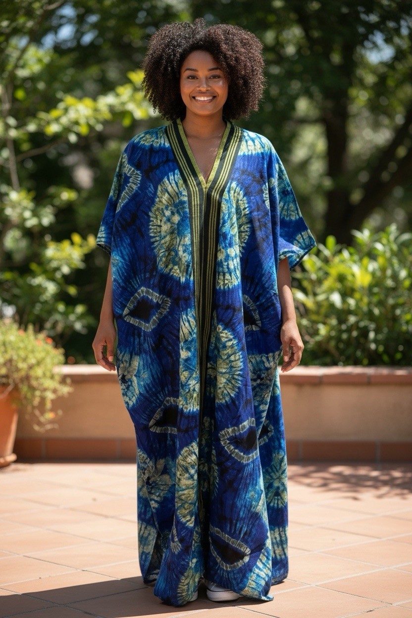 Women’s One Size Multi-Color African Kaftan Dress