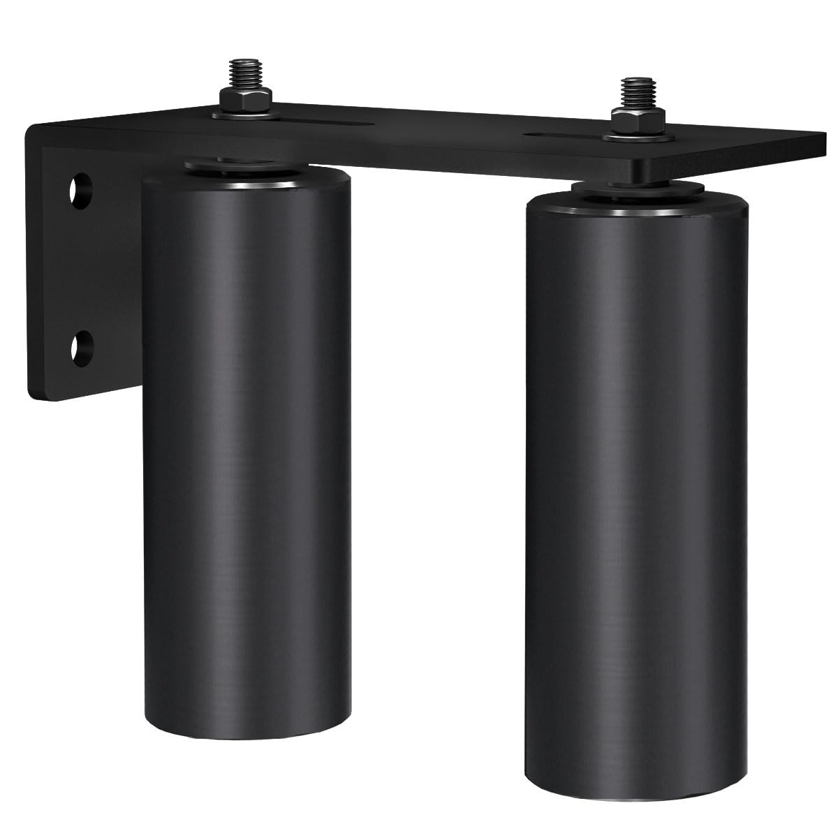 Sdstone Slide Gate Guide Roller 6" Black with L Rear Post 6 Inch