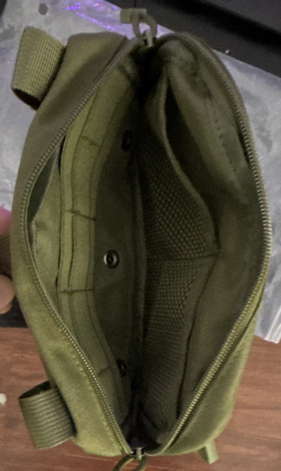 Mardingtop Army Green MOLLE Tactical Pouch Polyester Zip Button Model M6903