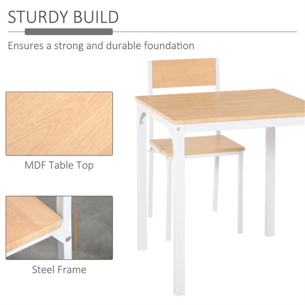 Dining Table and Chair Including A Square Dining Table and 2 Matching Chairs