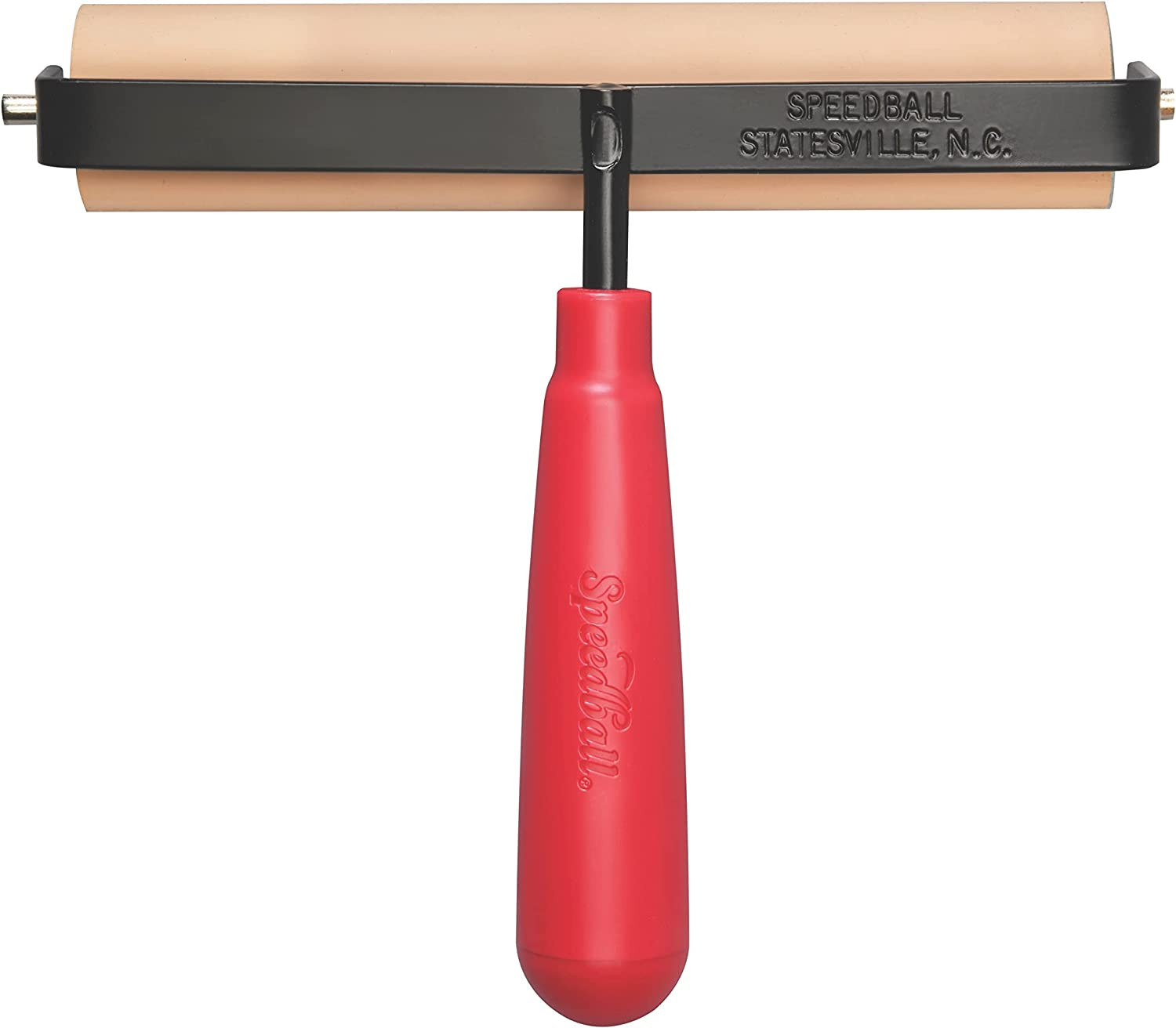 Deluxe Soft Rubber Brayer - 40/42 Durometer Roller with Heavy Duty Steel Frame –