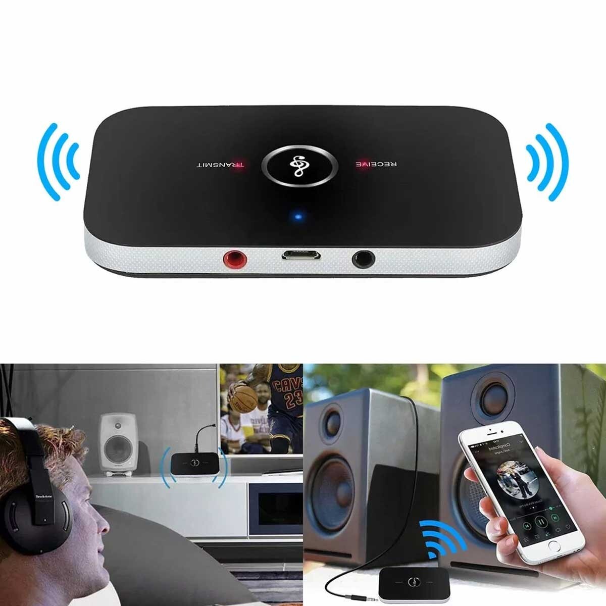 Transmitter Receiver 2 IN 1 Bluetooth 5.0 Wireless Audio 3.5mm USB Aux Adapter