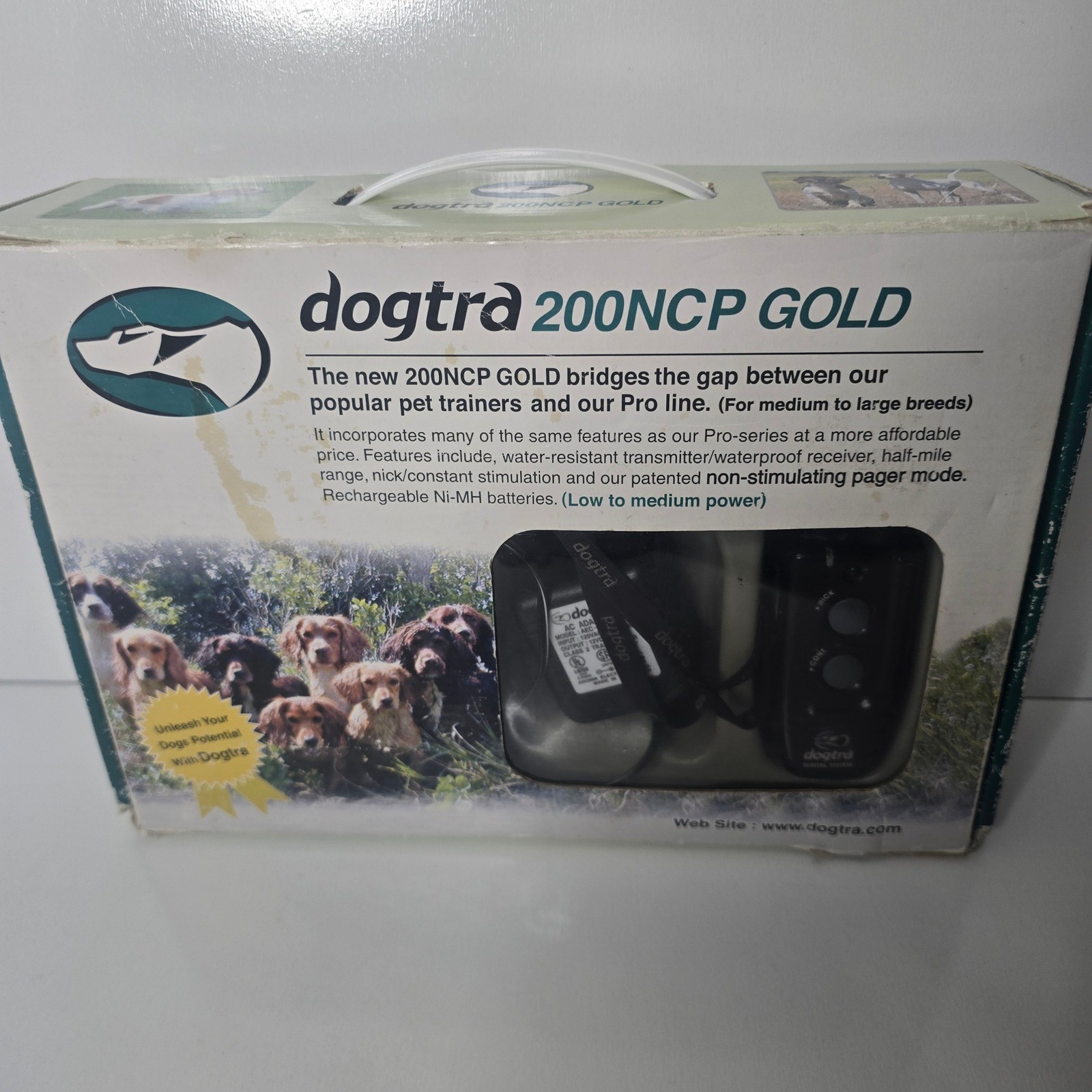 Dogtra 200NCP Gold Remote Dog Training E-Collar System 1/2 Mile Range Waterproof