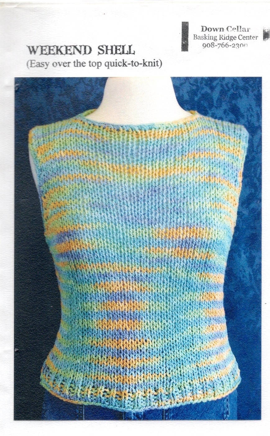 Idle Hours Knitting Pattern 011 Weekend Shell Quick & Easy Knit Barbara Boulton