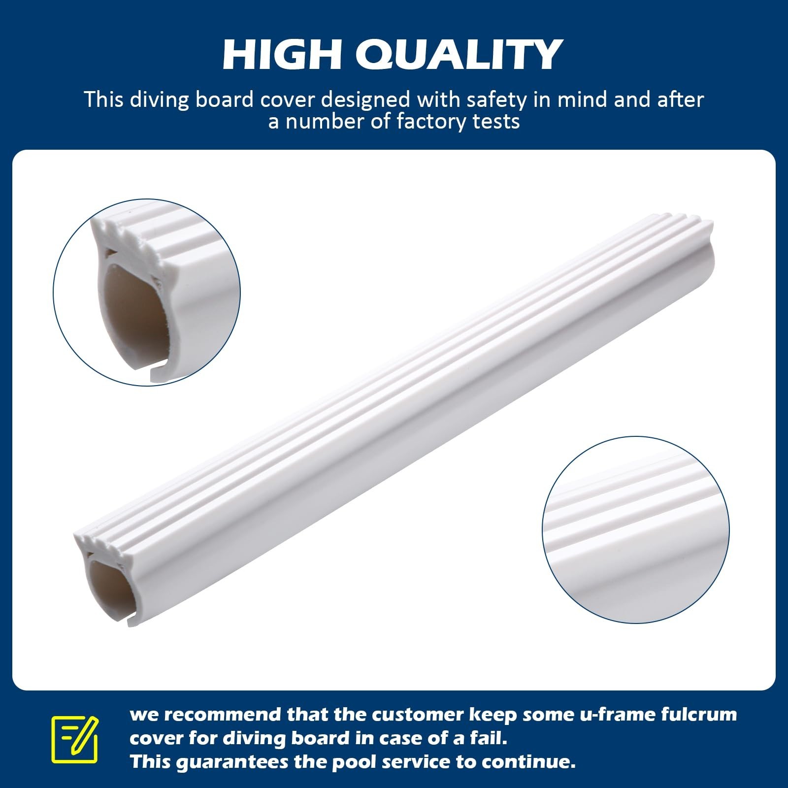 18-Inch Pool Diving Board U-Frame Fulcrum Cover - Compatible Replacement Part
