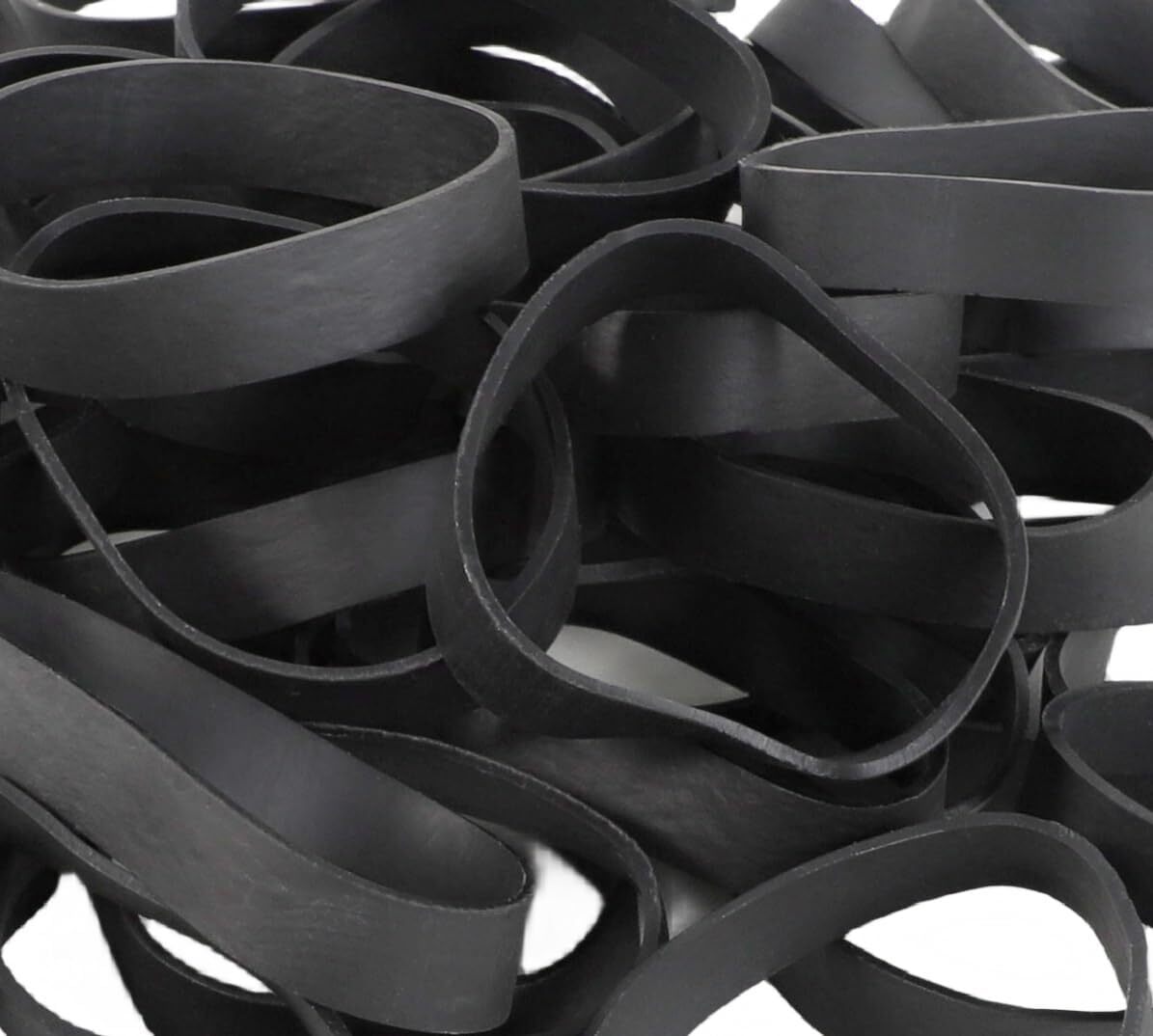 Thick Rubber Bands Heavy Duty - 50 Pieces Size #84 - 3 1/2 x inch, Black