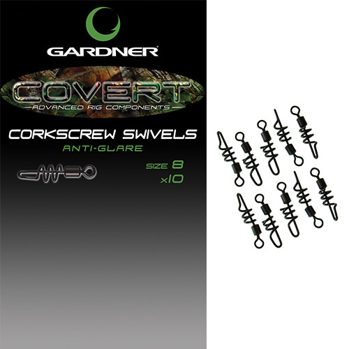 Gardner Tackle Covert Corkscrew Swivels size 8