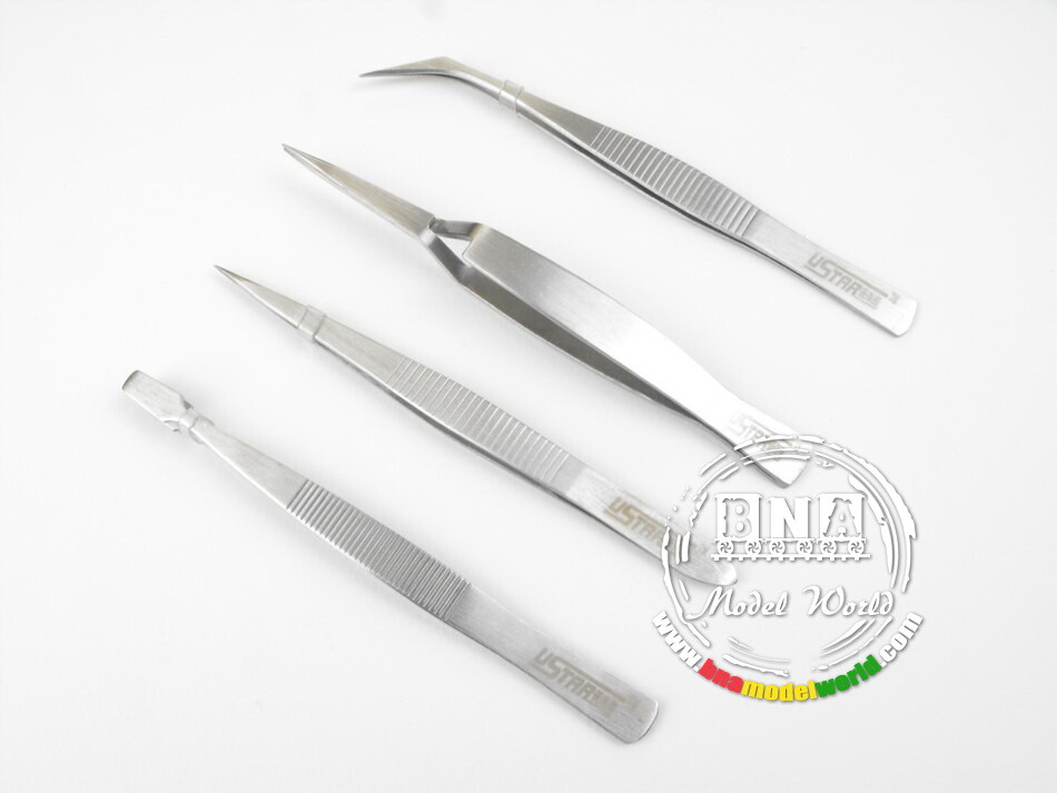 Stainless Steel Tweezers set (4pcs)