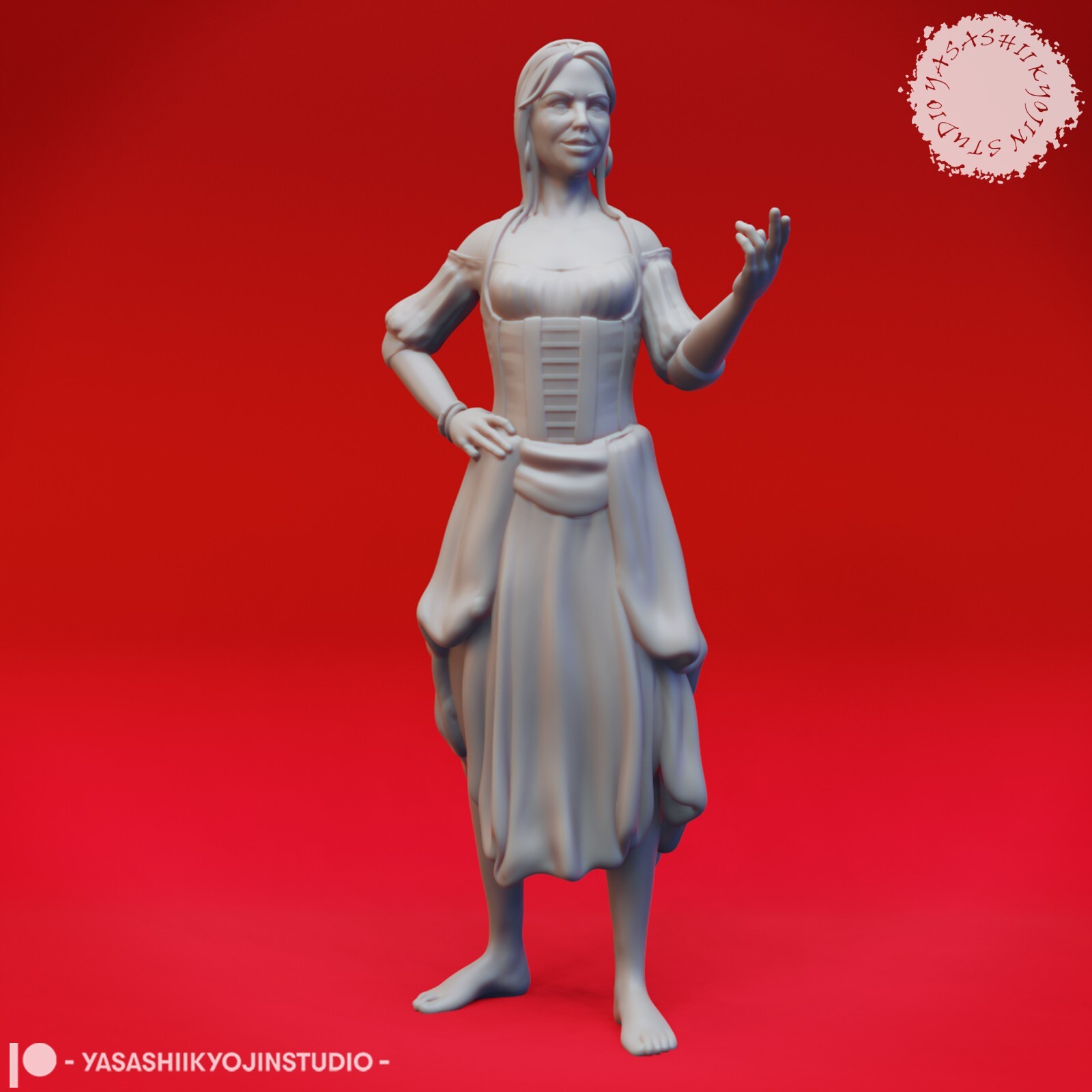 Townsfolk 02 - Woman - Yasashii - Monster Dungeons and Dragons 32mm Fantasy D&D