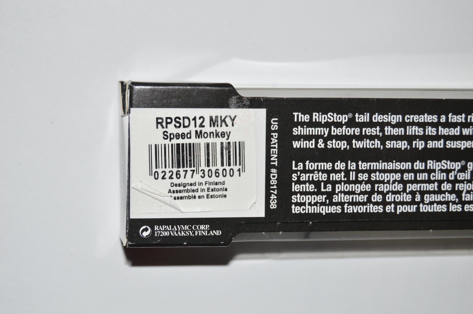 rapala ripstop minnow rpsd-12 rpsd12 mky suspending rip bait 4.75" speed monkey