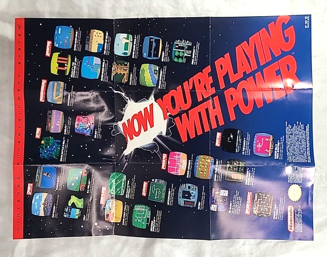 Nintendo Playing With Power Poster GP-NEW-US - Near Mint