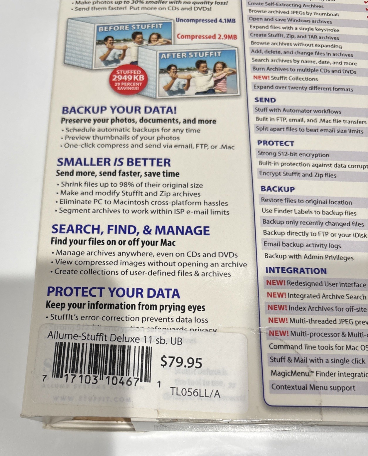 STUFFIT DELUXE Version 11 Vintage Software SmithMicro Mac OS X 10.4 Or Later