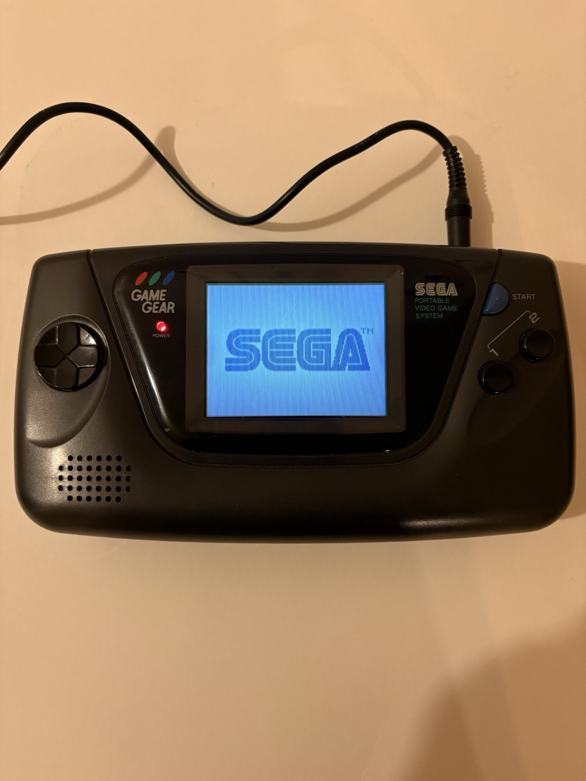 SEGA Game Gear Portable Handheld Console Black Backlit Display with Accessories