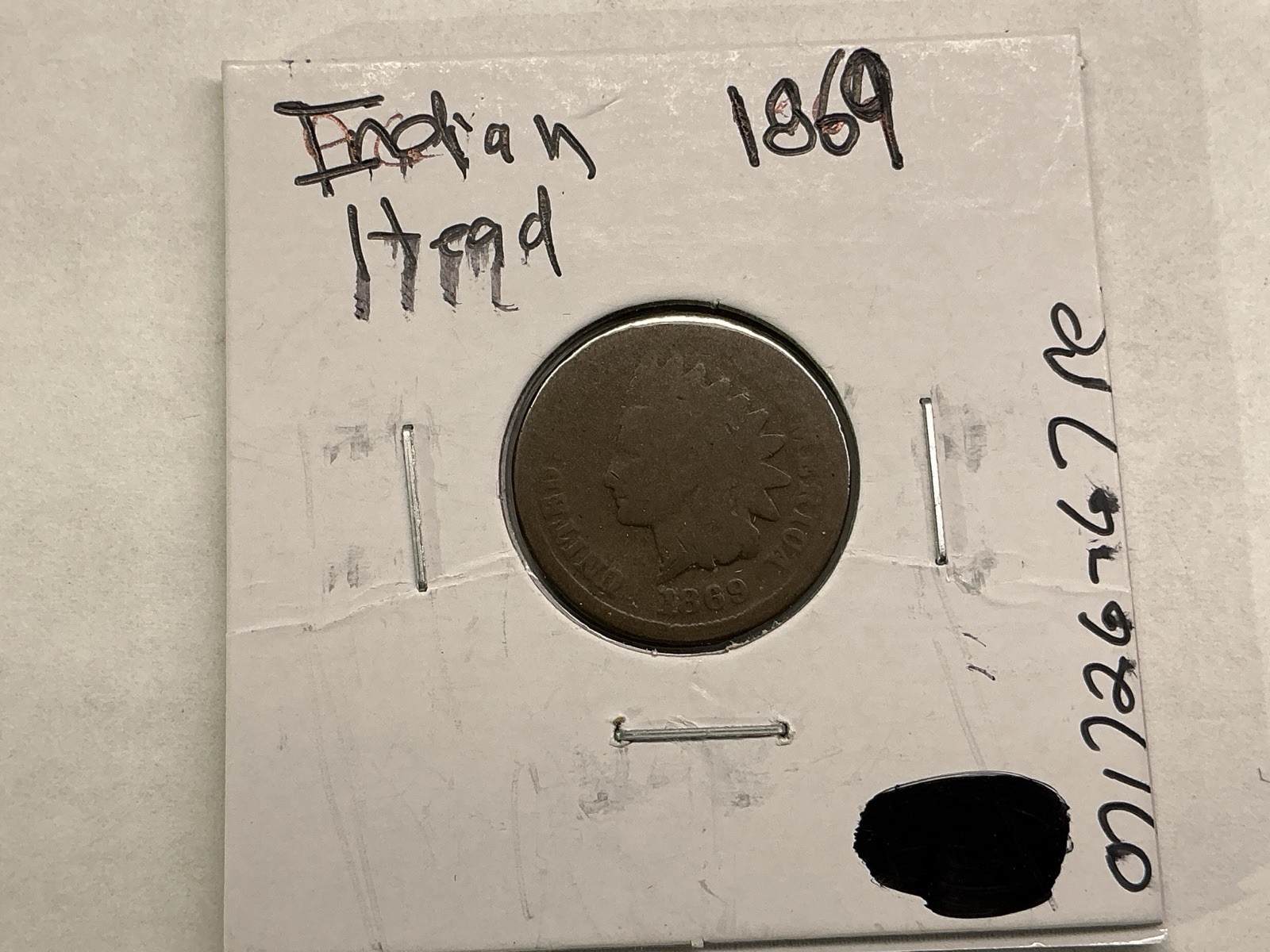 1869 Indian Head Cent Penny Key Date 071726 67re