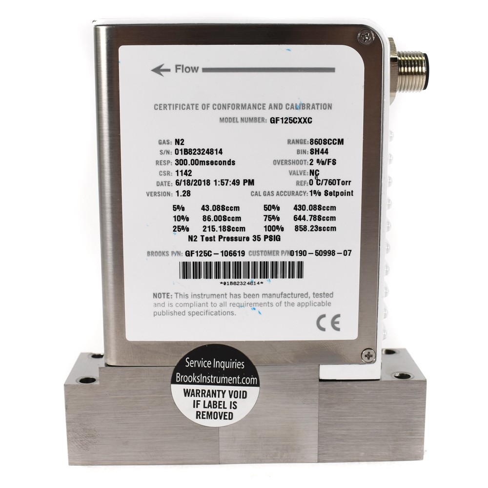 Brooks Instrument GF125CXXC Mass Flow Controller MFC HBr 700SCCM .7SLM