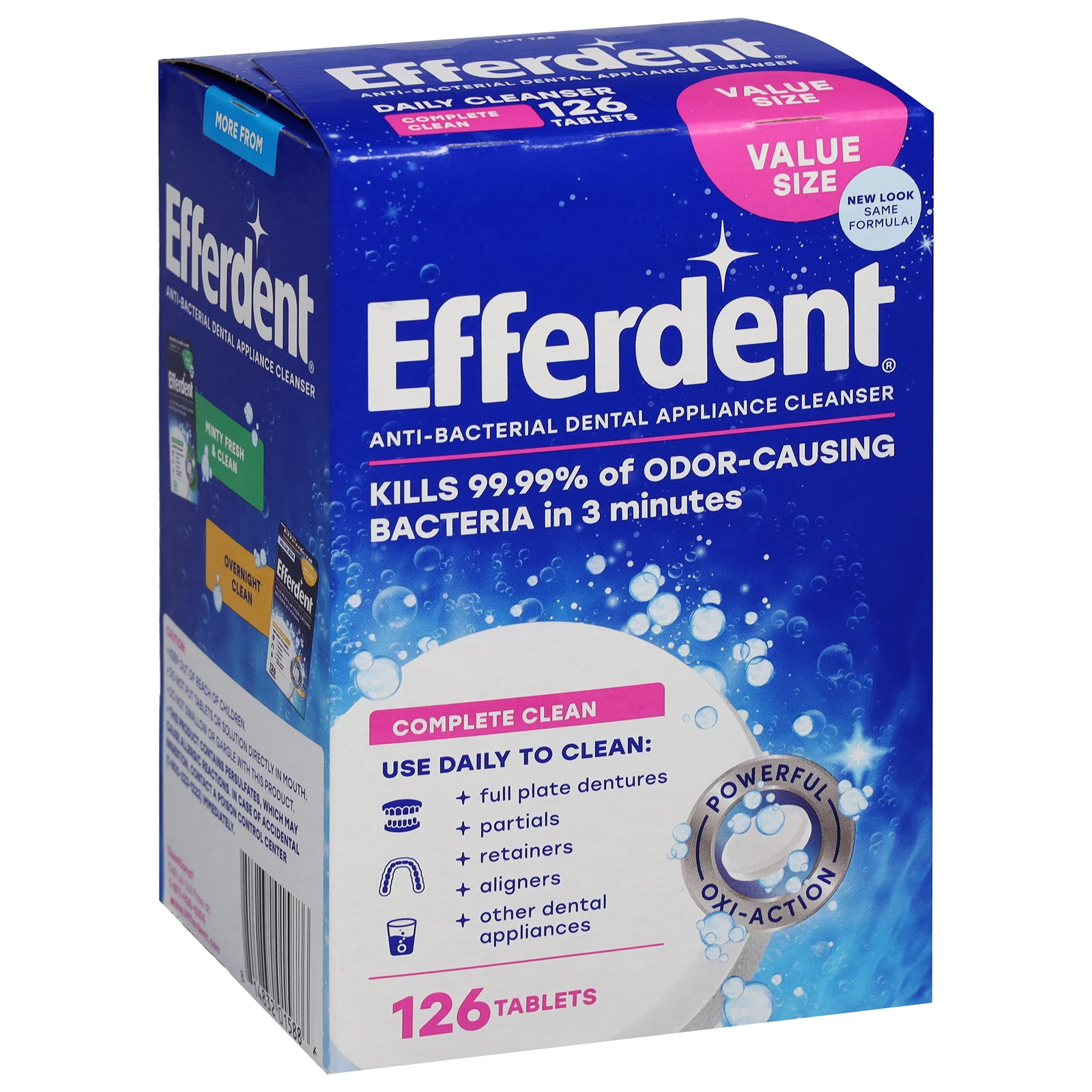 Retainer & Denture Cleaner Tablets, Complete Clean, 126 Count