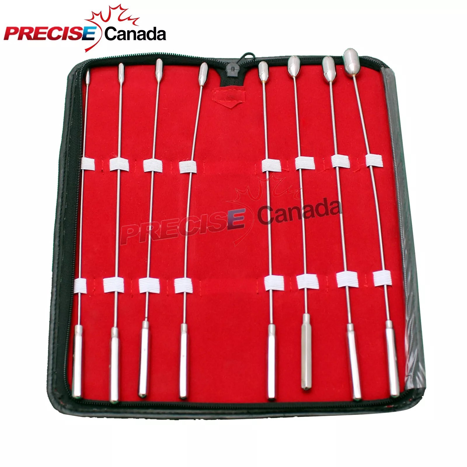 8 Pc Bakes Uterine Dilator Sounds Set 5mm-12mm Ob/Gyn Gynecology In Case