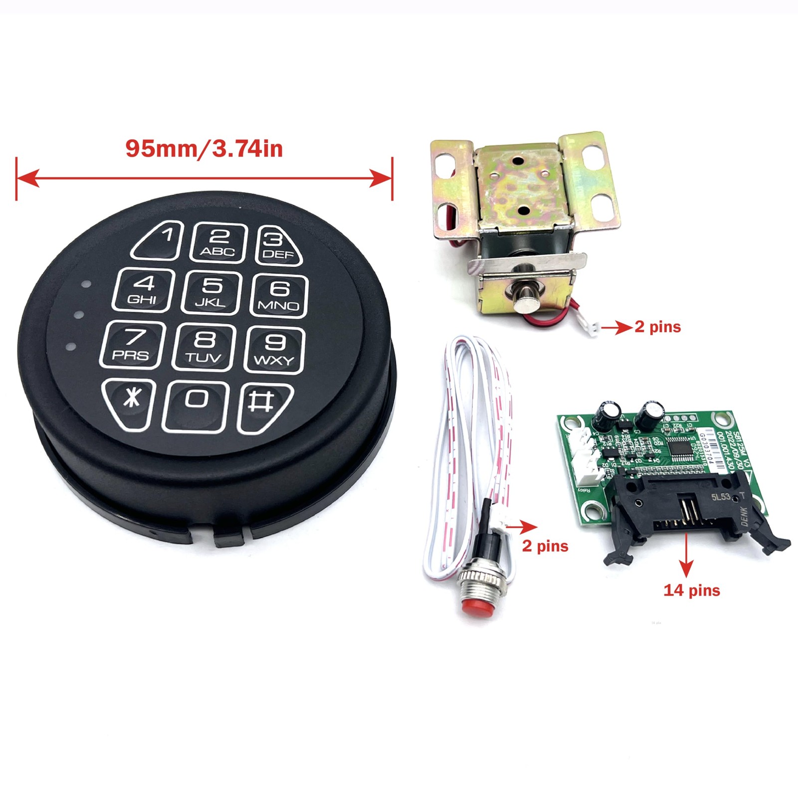 Yosec Gun Safe Replacement Lock Electronic Black Keypad Safe Lock E-816B