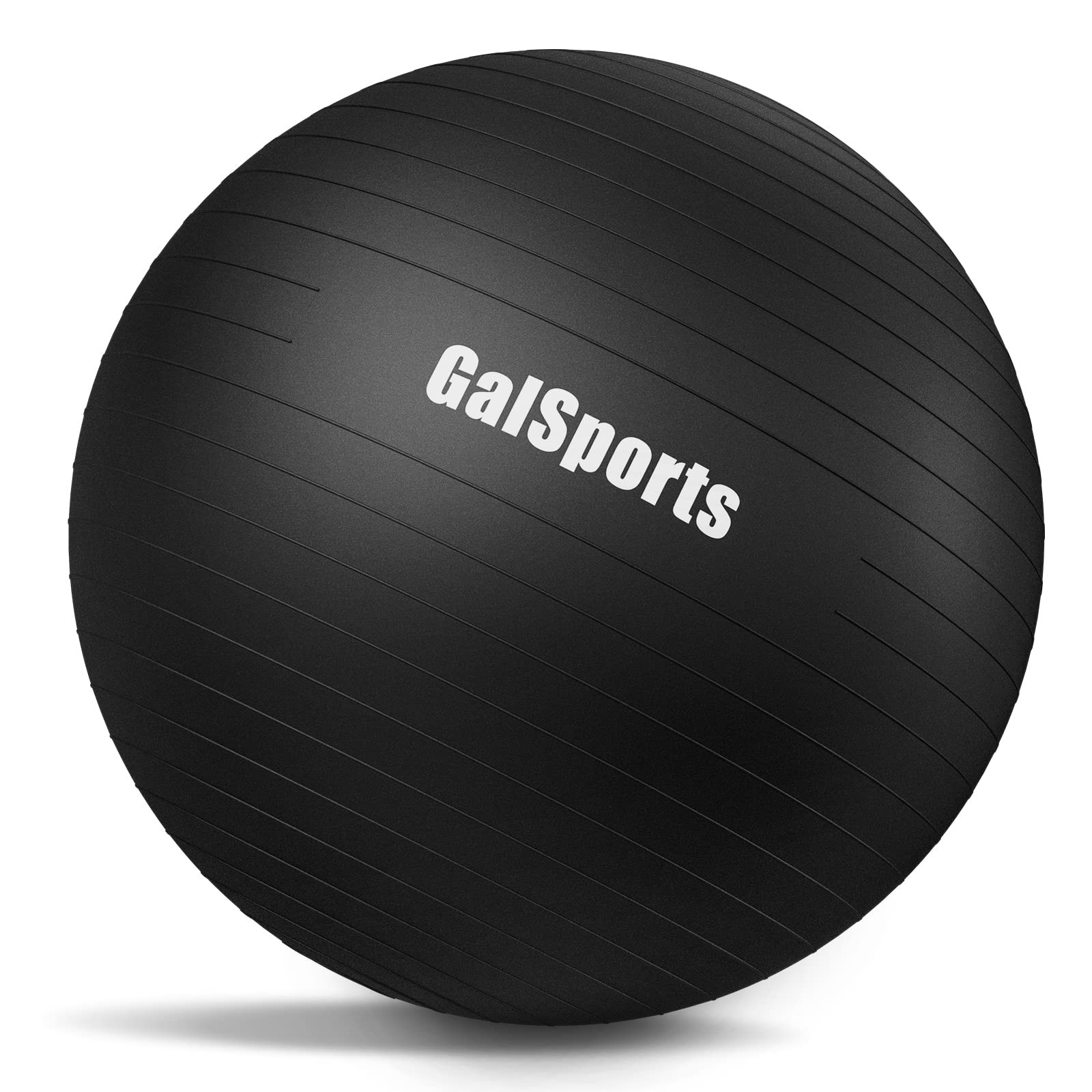 GalSports Yoga Ball for Exercise & Physical L(26ines/65cm/With Pump), Black