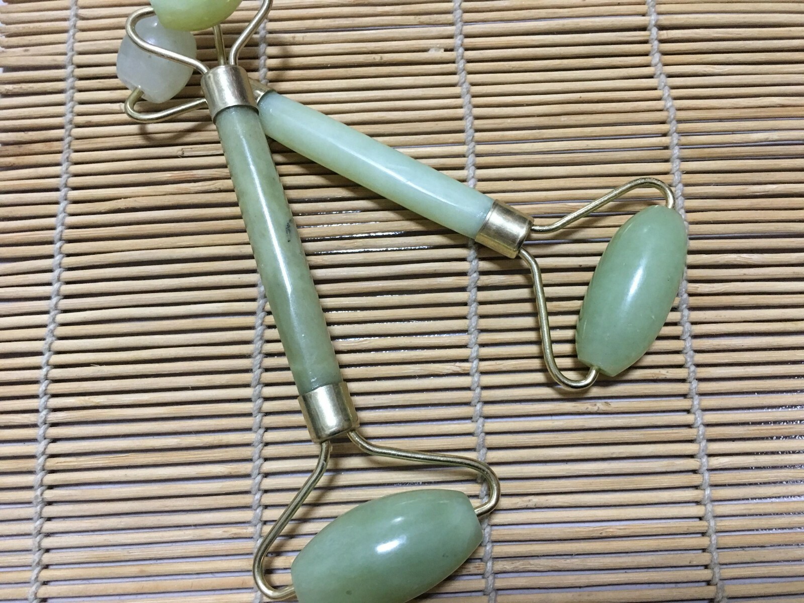 Jade Roller for Face 2 Pack with Bonus Silicone Face Brush