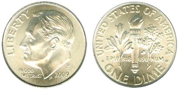 2009 P  ROOSEVELT DIME Very Nice Uncirculated  Coins (LOWEST MINTAGE SINCE 1955)