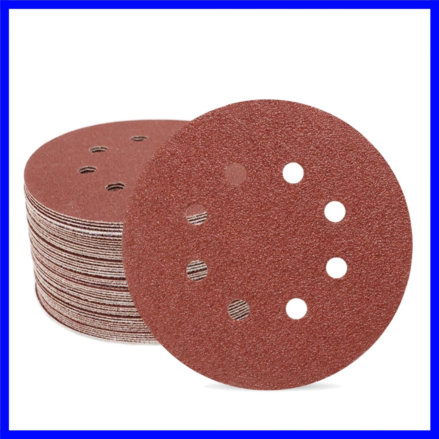 5 Inch 40 Grit Sanding Discs – 50 Hook and Loop options for All Surfaces