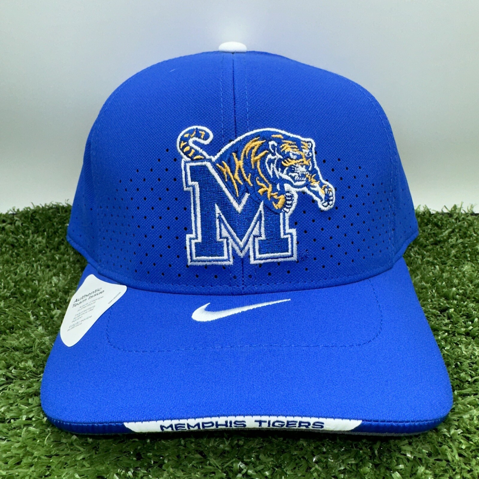 Memphis Tigers Nike Classic99 Swoosh Flex On-Field Baseball Cap Royal Blue