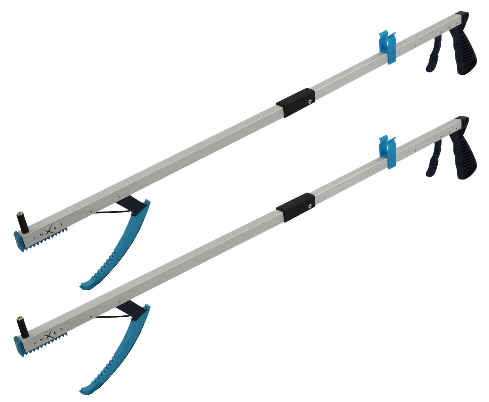 Grabber Tool 26" Stick Strong Grip - 2 Pack - Aluminum Claw, Magnetic Tip, Li...