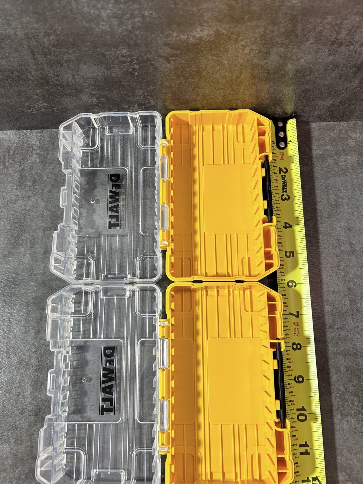 2 DEWALT Tough Case Drill Bit Tip Storage Organizer STACKABLE INTERLOCKING