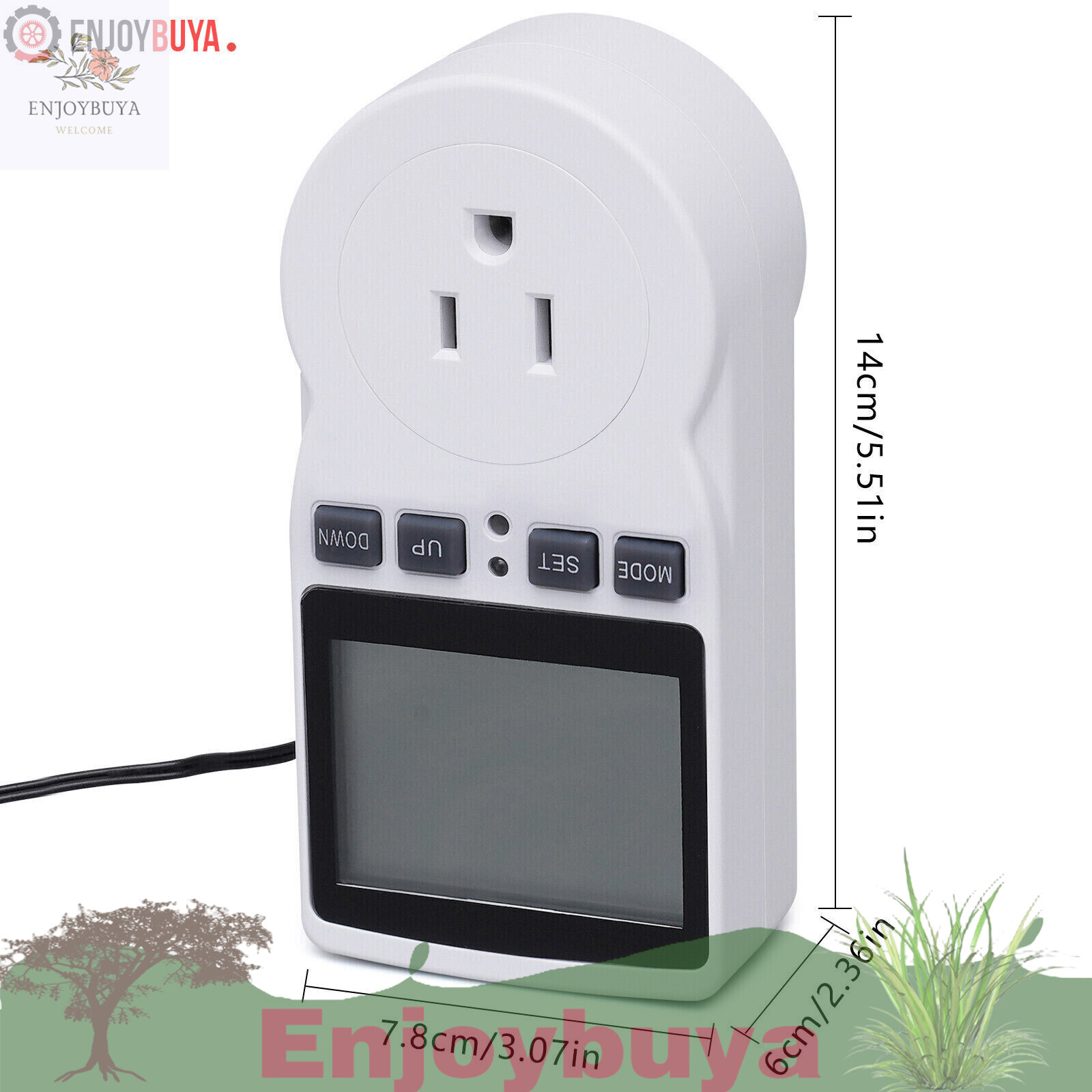 LCD DIGITAL PLUG IN THERMOSTAT TIMER SWITCH SOCKET TEMPERATURE CONTROLLER SWITCH